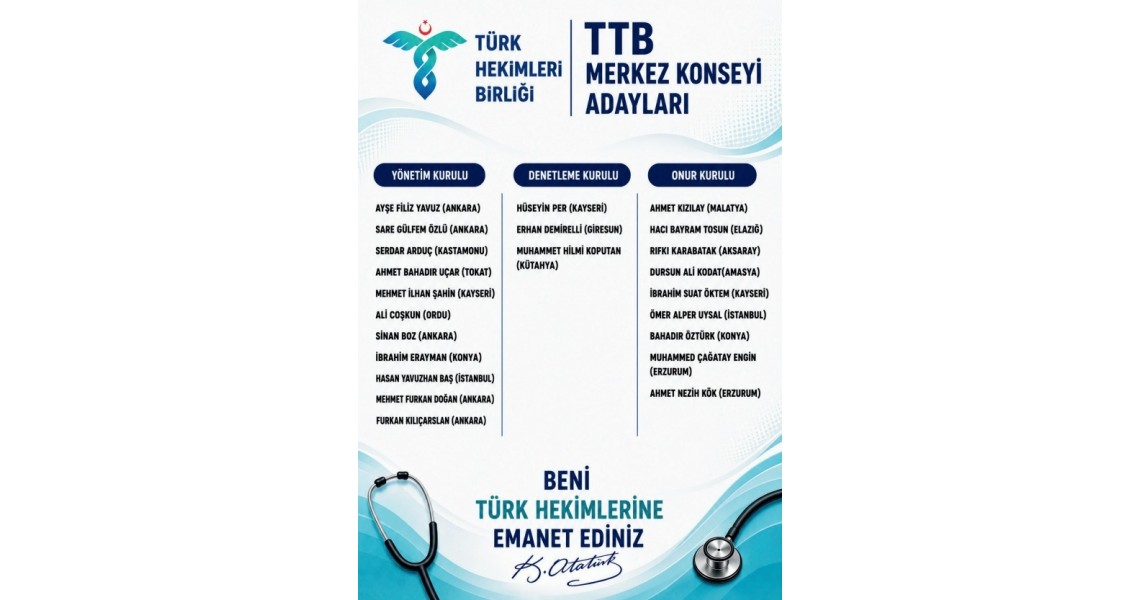 TTB Merkez Konseyi Adayları TTB Merkez Konseyi Adayları