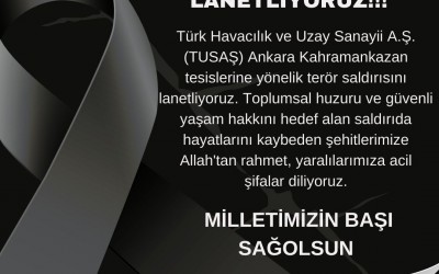 Terörü ve Teröre Destek Verenleri Lanetliyoruz